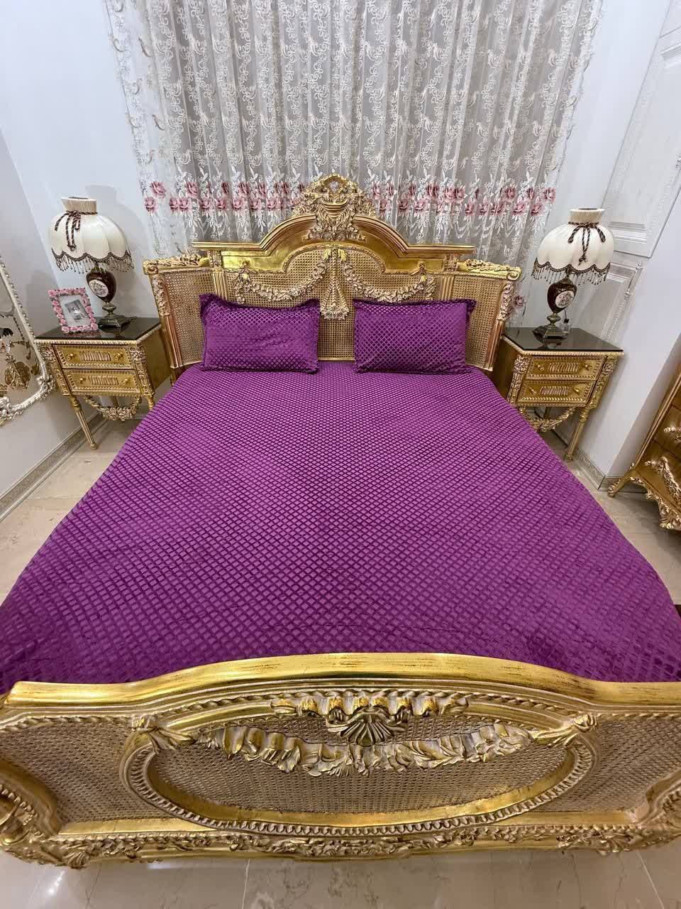 کاور تشک مخمل شایندار کشدار یکنفره سایز 90