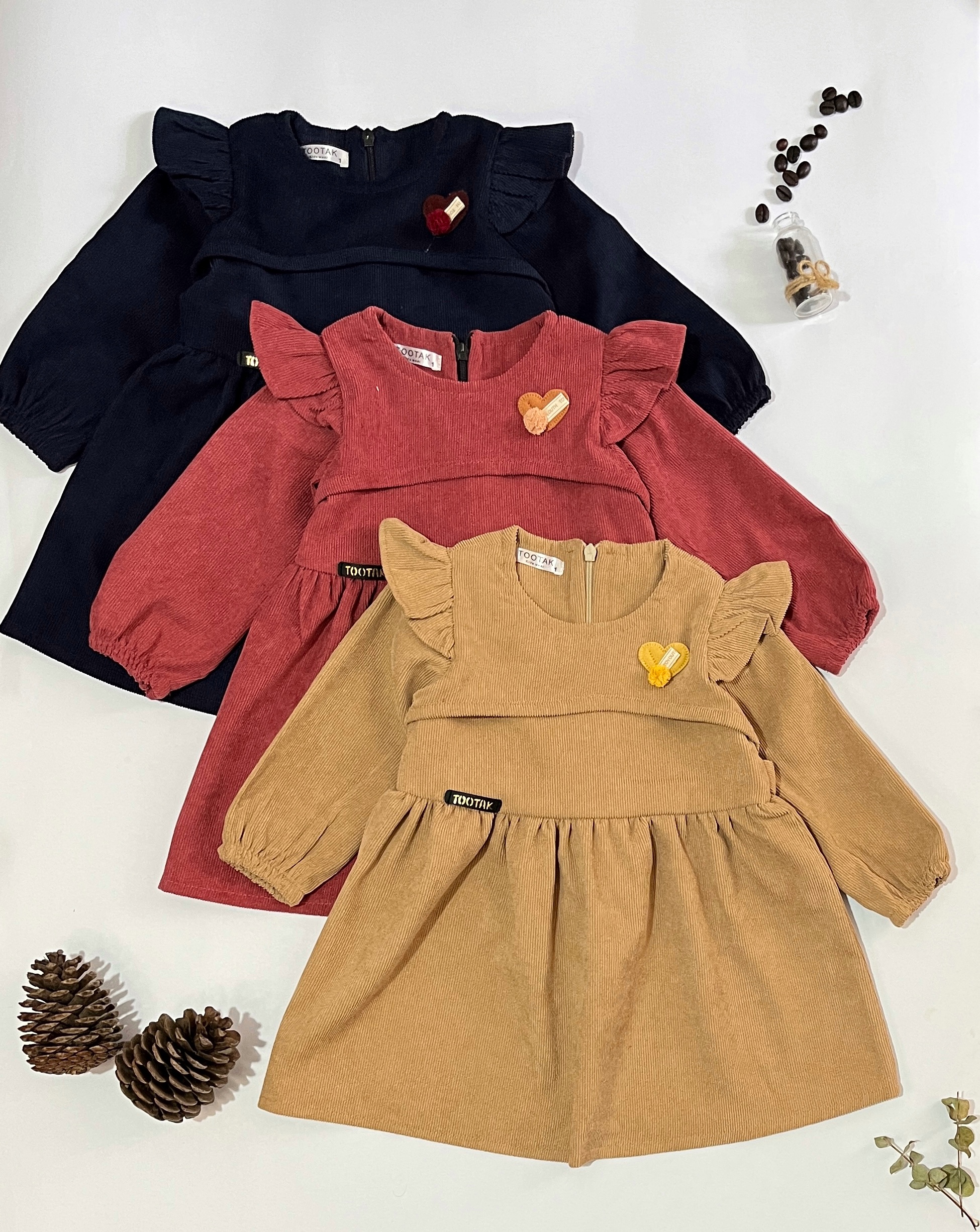 Hana Girls' Dress, Autumn, Soft and Durable