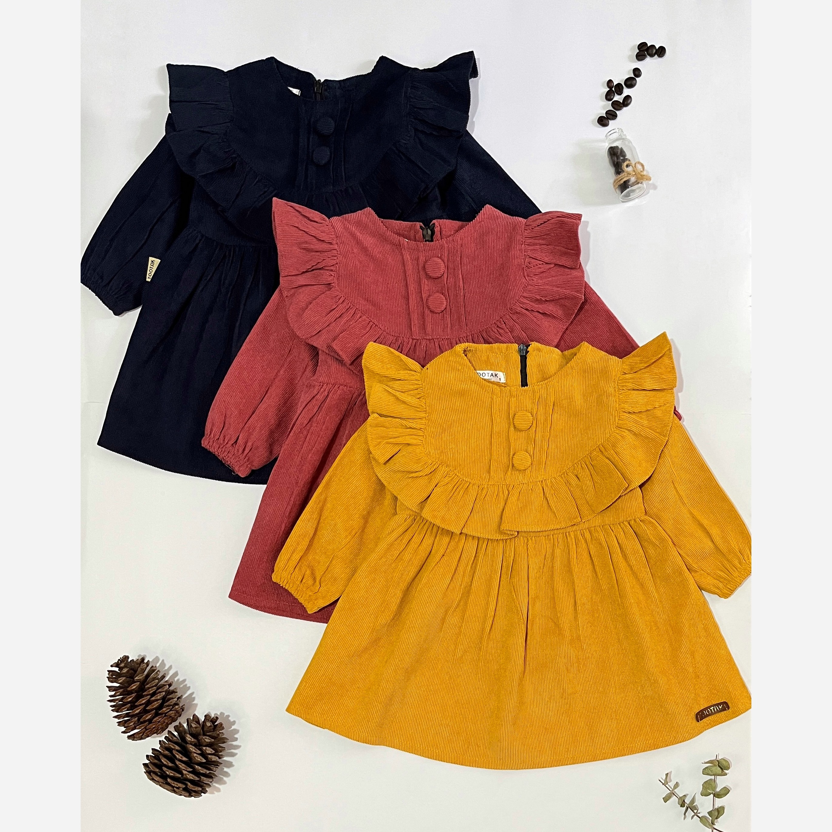 Girls' Dress Model Selin with Autumn Design and High-Quality Fabric